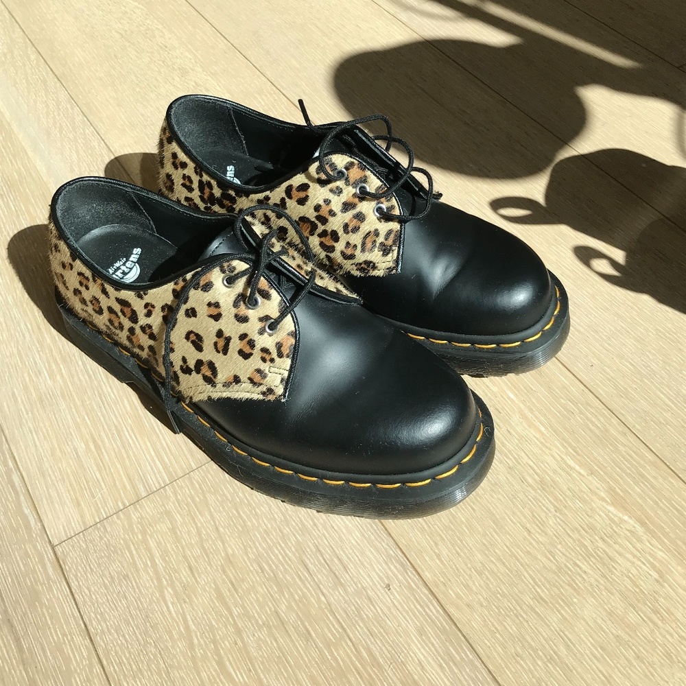 dr. martens leopard print oxfords